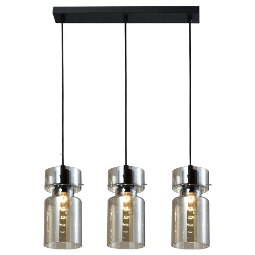 Lampa wisząca sufitowa Nivio LP-2811/3L AM Light Prestige 3x E27 Dymny/Czarny