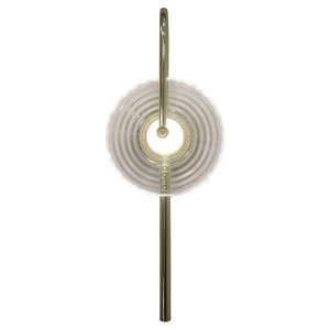 Lampa ścienna kinkiet Plato LP-0301/1W TR Light Prestige Szkło/Metal Transparentny/Złoty