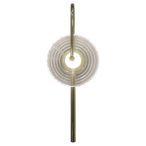 Lampa ścienna kinkiet Plato LP-0301/1W TR Light Prestige Szkło/Metal Transparentny/Złoty