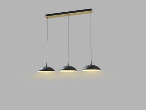Lampa wisząca Rosskoff 7001-304 Aviano Lighting 3xLED 29W Metal Czarny Mat / Złoty