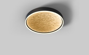 Lampa sufitowa plafon Bordeaux 9002-104L Aviano Lighting 1xLED 60W Metal / Tworzywo Czarny Mat / Złoty