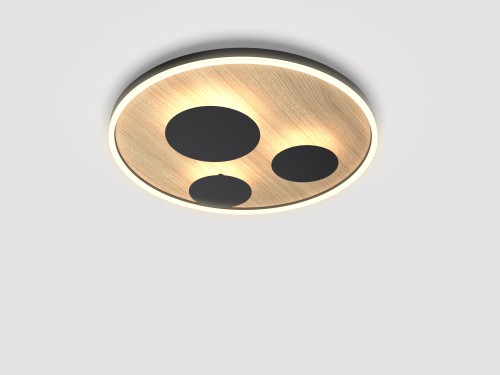 Lampa sufitowa plafon Reims 9013-306L Aviano Lighting 4xLED 40W Metal Czarny Mat / Kolor Drewna