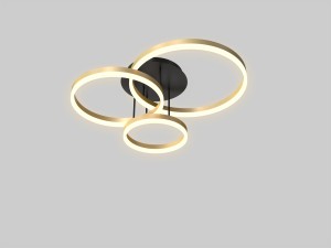 Lampa sufitowa Perpignon 9049-401 Aviano Lighting 1xLED 51W Metal / Tworzywo Czarny Mat / Złoty