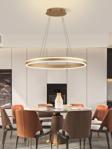 Owalna lampa wisząca pojedyncza Vivies 6201-115 Aviano Lighting 1xLED 36W Metal / Tworzywo Złoty Matowy