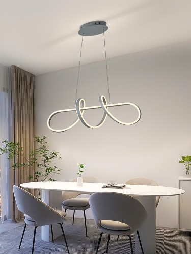 Lampa wisząca spiralna Lampa Trevance 6203-0106 Aviano Lighting 1xLED 56W Metal / Tworzywo Szary Matowy