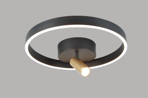 Lampa sufitowa lub ścienna Pignano 9206-0110 Aviano Lighting 2xLED 18W Metal / Tworzywo Czarny Mat / Złoty Matowy