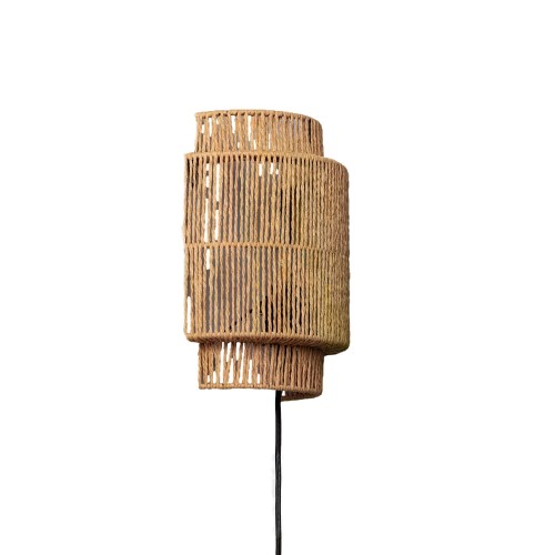 Lampa ścienna kinkiet Boho ABR-KL-BH-E27 Abruzzo 1xE27 25W Rattan Brązowy