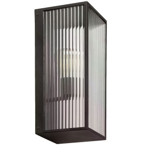 Lampa zewnętrzna kinkiet Gardena Moderno ABR-KZM-E27 Abruzzo 1xE27 40W Szkło Metal Czarny