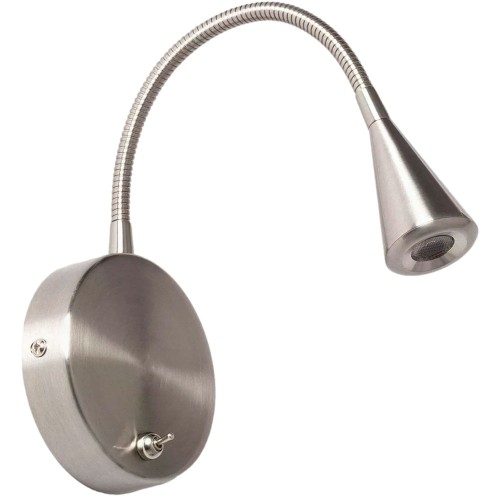 Lampa ścienna kinkiet Libro ABR-KS-3W Abruzzo 1xLED Stal Srebrny