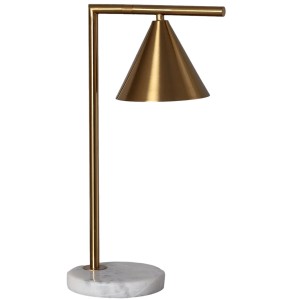 Lampa stojąca stołowa Libro ABR-LSV-E27 Abruzzo 1xE27 40W Marmur, Metal Złoty