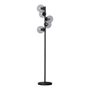 Lampa stojąca podłogowa Milano ABR-LPV-5XE27 Abruzzo 1xE27 20W Szkło, Metal Czarny