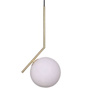 Lampa wisząca Milano ABR-LWKT-E27 Abruzzo 1xE14 40W Szkło, Metal Złoty