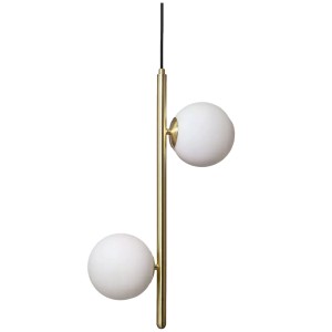 Lampa wisząca Milano ABR-LWB-E27 Abruzzo 2xE14 40W Szkło, Metal Złoty