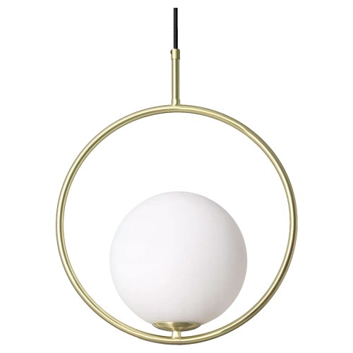 Lampa wisząca Milano ABR-KGR-E27 Abruzzo 1xE27 20W Szkło, Metal Złoty