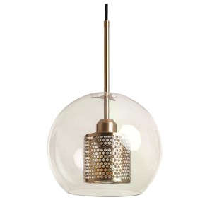 Lampa wisząca Nobile ABR-Z0N-E27 Abruzzo 1xE27 Szkło, Metal Złoty