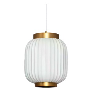Lampa wisząca Porcellado ABR-LWPP-E14 Abruzzo 1xE27 Porcelana Biało/Złoty