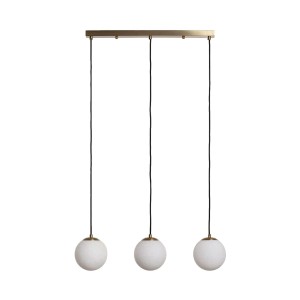 Lampa wisząca Milano ABR-LWPP-3XE27 Abruzzo 3xE27 20W Szkło, Metal Czarno/Złoty