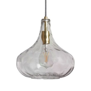 Lampa wisząca Pico ABR-LWS Abruzzo 1xE27 40W Szkło, Metal Złoty
