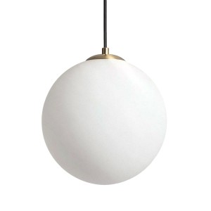 Lampa wisząca Milano ABR-LWL-E27 Abruzzo 1xE27 20W Szkło, Metal Biało/złoty