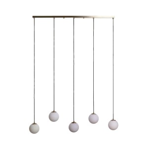 Lampa wisząca Milano ABR-LWD-5XE27 Abruzzo 5xE27 20 Szkło, Metal Czarny