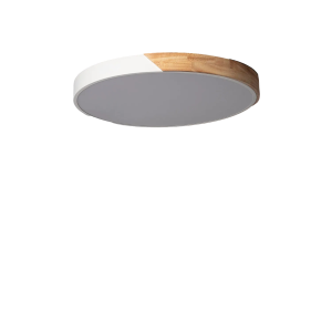 Lampa sufitowa plafon Lagio ABR-PLOL-B-40W Abruzzo 1xLED Drewno/Metal Biały/Drewniany