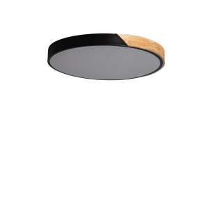 Lampa sufitowa plafon Lagio ABR-PLOG-C-40W Abruzzo 1xLED Drewno/Metal Czarny/Drewniany