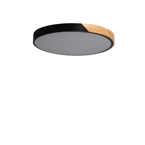 Lampa sufitowa plafon Lagio ABR-PLOG-C-40W Abruzzo 1xLED Drewno/Metal Czarny/Drewniany