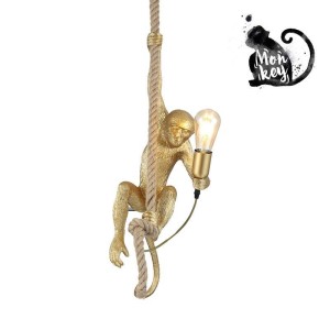 Lampa wisząca Monkey ABR-KAR-G Abruzzo 1xE27 40W Żywica Złoty