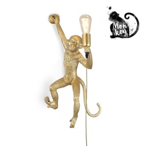 Lampa wisząca Monkey ABR-KAR3-G Abruzzo 1xE27 40W Żywica Złoty