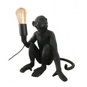 Lampa stojąca stołowa Monkey ABR-KARD4-C Abruzzo 1xE27 40W Żywica Czarny