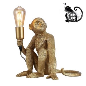 Lampa stojąca stołowa Monkey ABR-KARD4-G Abruzzo 1xE27 40W Żywica Złoty
