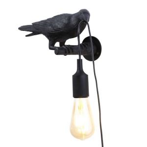 Lampa ścienna kinkiet Raven ABR-KARD-K2 Abruzzo 1xE27 40W Żywica Czarny