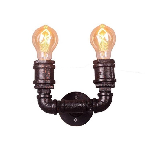 Lampa ścienna kinkiet Tubo Retro ABR-LLK2RR-2XE27 Abruzzo 2xE27 40W Metal Ciemna miedź