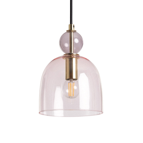 Lampa wisząca Koloreno ABR-KOLO1-F Abruzzo 1xE14 20W Szkło Fioletoey