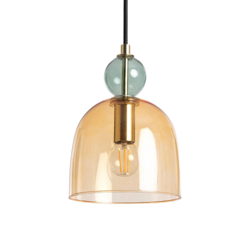 Lampa wisząca Koloreno ABR-KOLO1-A Abruzzo 1xE14 20W Szkło Bursztynowy