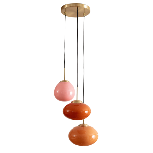 Lampa wisząca Sfero ABR-3SKCR Abruzzo 1xE14 20W Szkło Czerwony