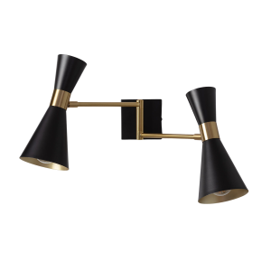 Lampa ścienna kinkiet Salvatore ABR-2KSZ Abruzzo 2xE27 20W Metal Czarny