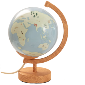 Lampa stojąca stołowa Globi ABR-GLO-B Abruzzo 1xE27 40W Drewno Bronzowy