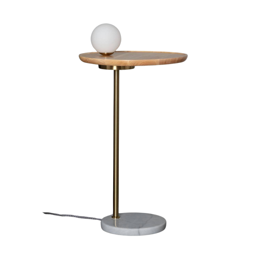 Lampa stojąca podłogowa Meblo ABR-SLMEBLO-G9 Abruzzo 1xG9 12W Drewno Brązowy