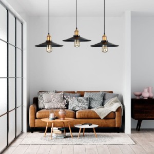 Lampa wisząca RETRO ABR-LWRT-E27 Abruzzo 1xE27 20W Metal Czarny