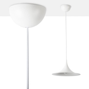 Lampa wisząca Oslo ABR-OSLO-W Abruzzo 1xE15 20W Metal Biały