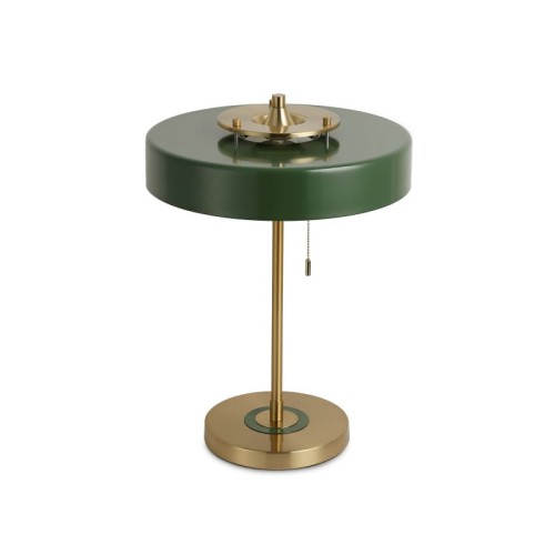 Lampa stojąca stołowa Bankierki ABR-BAQUERO Abruzzo 1xE27 20W Metal/Szkóło Zielony