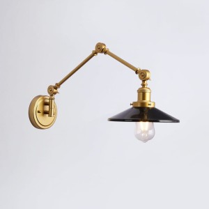 Lampa ścienna kinkiet RETRO ABR-KRNW-GB Abruzzo 1xE27 20W Metal Czarno/Złoty