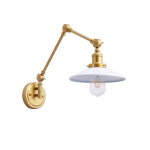 Lampa ścienna kinkiet RETRO ABR-KRNW-GW Abruzzo 1xE27 20W Metal Biało/Złoty