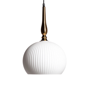 Lampa wisząca Lucciola ABR-LWLC Abruzzo 1xE27 40W Metal, szkło Biały, złoty