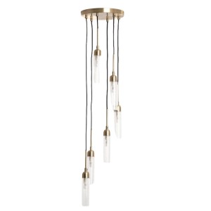 Lampa wisząca Speranza ABR-LWSPR-6XG9 Abruzzo 6xG9 240W Szkło, metal Złoty