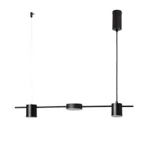 Lampa wisząca Gamorra ABR-LWL-GAM18W-C Abruzzo 3xLED Szkło, metal Czarny