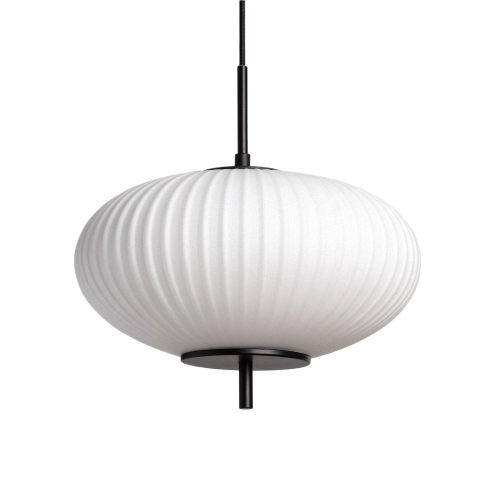 Lampa wisząca Culaccino ABR-LWS-CUC-C Abruzzo 1xE27 20W Metal, szkło Czarny