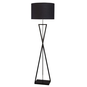 Lampa stojąca podłogowa Sand ABIGALI-FSG-B-E27 Abigali xE27 maksymalna moc żarówki 40W Aluminium, Tkanina Czarny