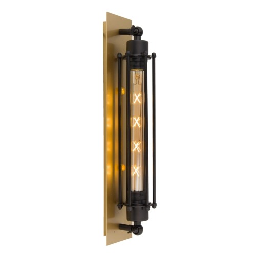 Lampa ścienna kinkiet Retro ABIGALI-KR-E27-GOLD-BLACK Abigali 1xE27 Metal Złoto-Czarny